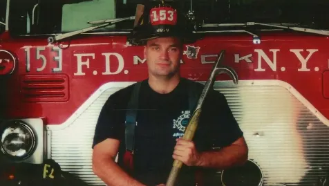 New York Firefighter with Billhook