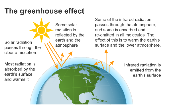 The greenhouse effect graphic