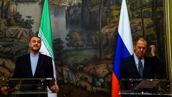 Iranian Foreign Minister Saeed Khatibzadeh and Russia's Lavrov