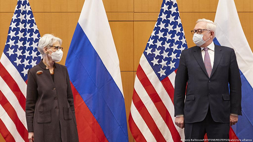 U.S. Deputy Secretary of State Wendy Sherman and her Russian counterpart, Deputy Foreign Minister Sergei Ryabkov