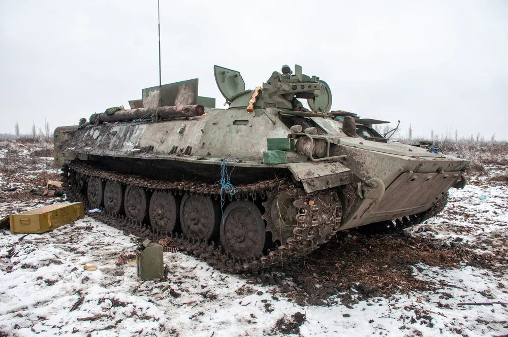 Destroyed Russian Military Vehicle in Ukraine