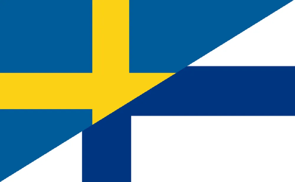 Swedish and Finnish Flags