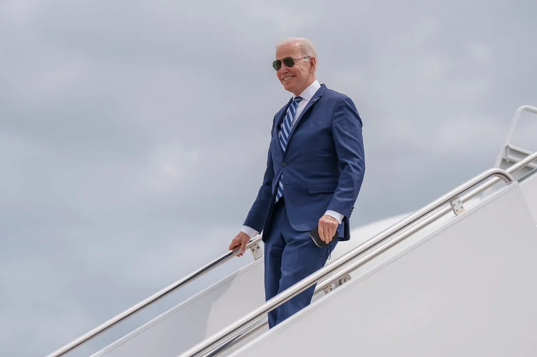 President Joe Biden leaving air force one