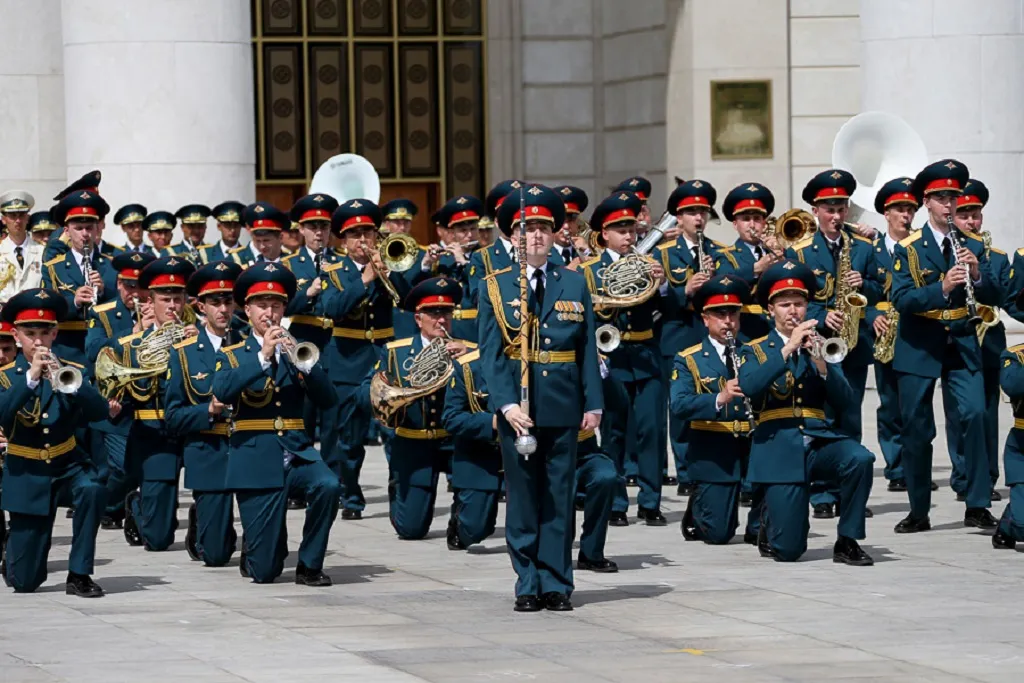 Russian military procession