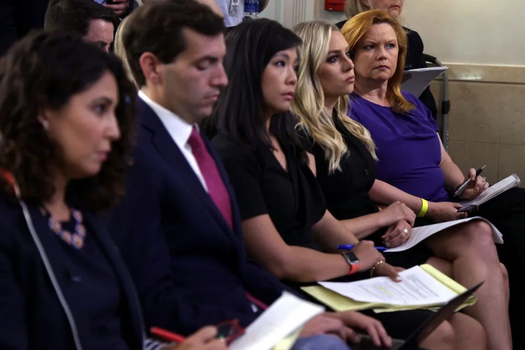 A White House daily briefing at the James Brady Press Briefing Room, Credit: Alex Wong, Getty images
