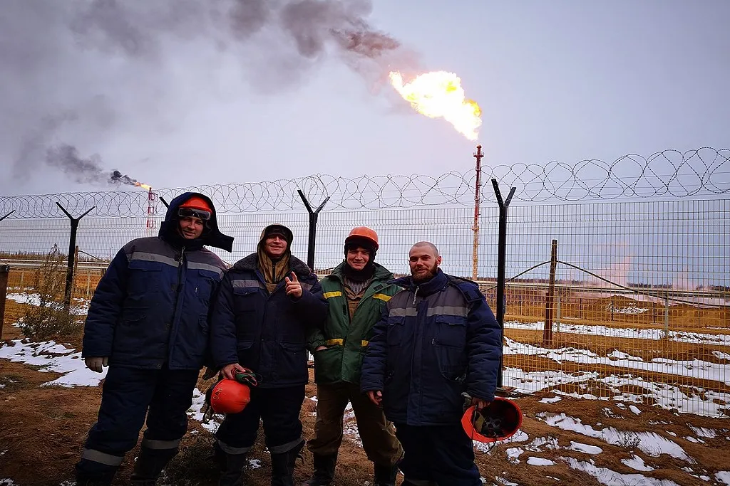 Russian oil workers in Yakutia