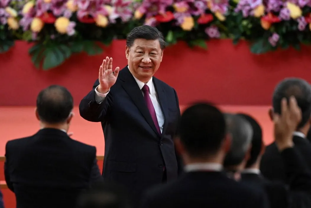 Xi Jinping in Hong Kong on the 25th anniversary of from Britain to China, Photo: SELIM CHTAYTI, via Getty