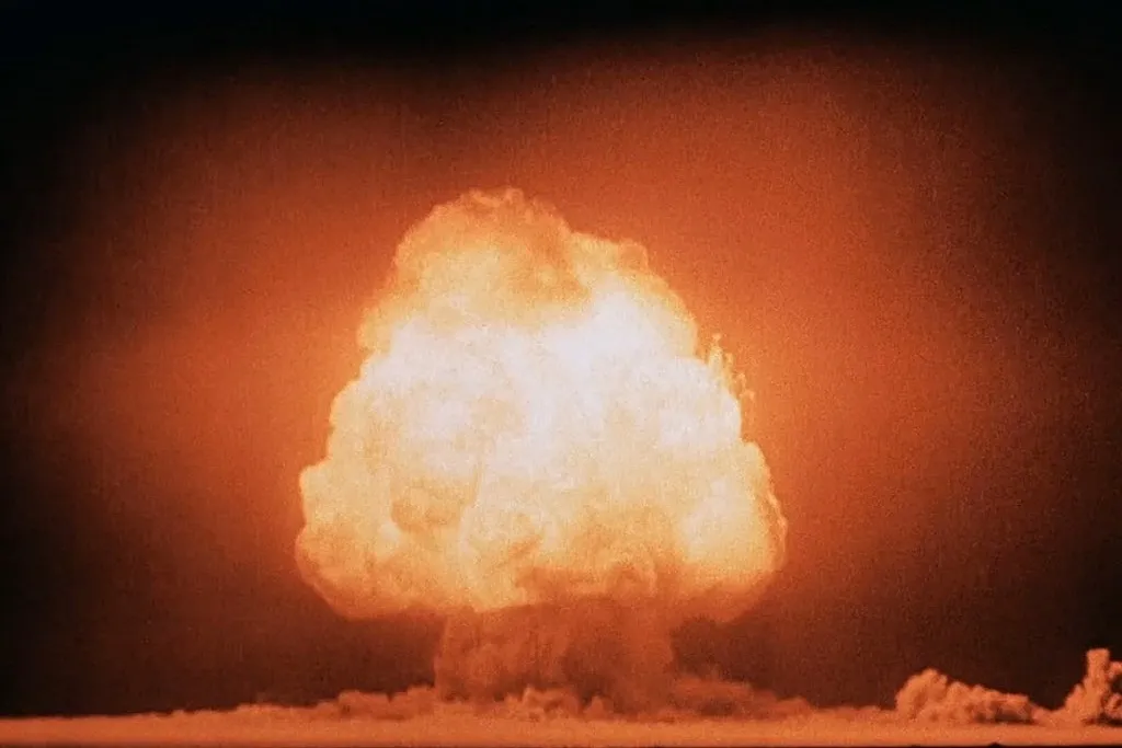 Trinity bomb explosion United States Department of Energy, Public domain, via Wikimedia Commons
