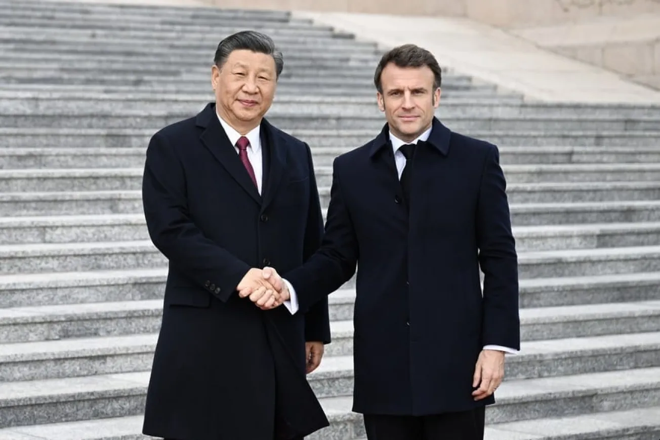 馬克宏訪華之際，歐洲就俄羅斯問題向北京施壓，馬克宏隨即訪問中國。